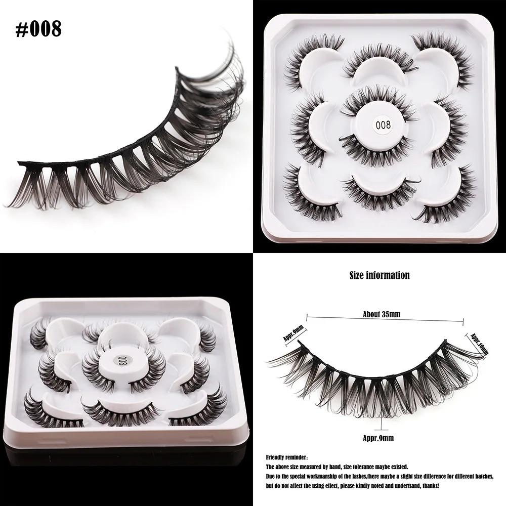 

Russian Strip Lashes Extension Makeup Accessories D Curl Strip Lashes Russian volume fake eyelashes beauty bulk cils extension