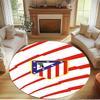 Football Club Print Round Rug, Washable Floor Carpet, For Entryway Dorm Laundry Room Office Study, Home Decor Birthday Christmas Gift