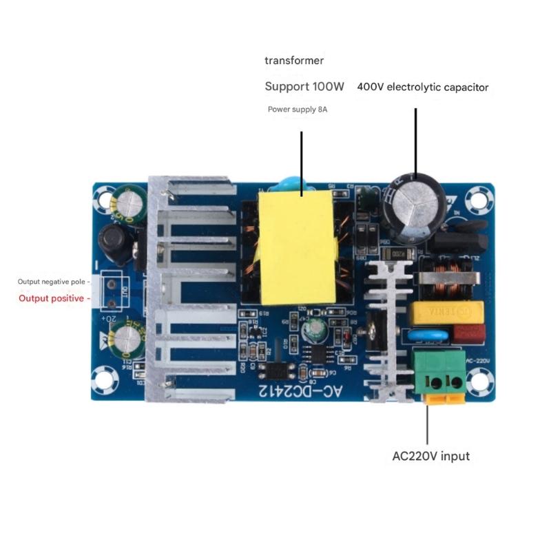 High Efficiency 100W Switching Power Supply Module AC220V To DC12V 8A Power Supply Board For Automation Systems