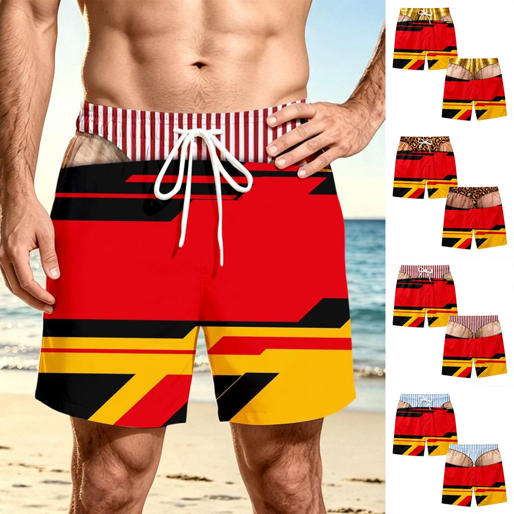 Men's Funny Novelty Beach Shorts Casual Summer Swim Trunks for Vacation