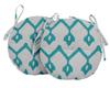 Vargottam Indoor Outdoor Round Bistro Chair Cushions Block Print 15-Inch Bistro Chair Pads Waterproof Seat Chair Cushion For Home