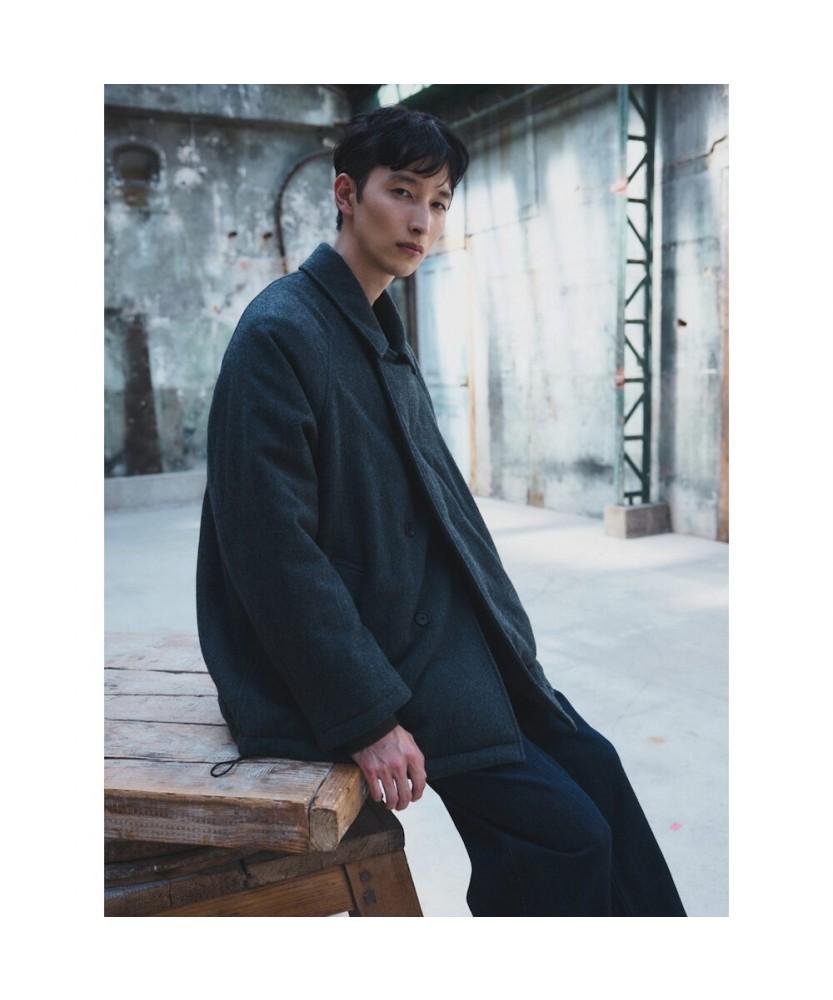 Shift.G Wool Padded Half Coat Ash