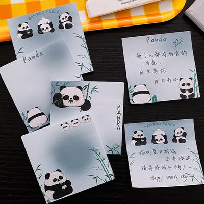 50 Kartek Urocze Kreskówkowe Panda Karteczki Samoprzylepne Kawaii Notatnik dla Studentów Akcesoria Biurowe Szkolne Artykuły Papiernicze Samoprzylepne Karteczki Samoprzylepne