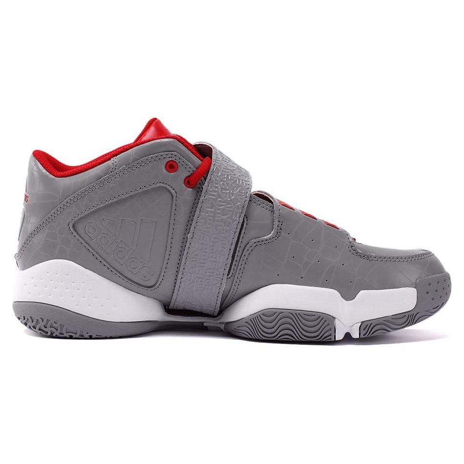 Adidas Pilrahna III Dämpfung Langlebige Low-Top Retro Basketballschuhe Herren Sneaker Grau Rot D69561