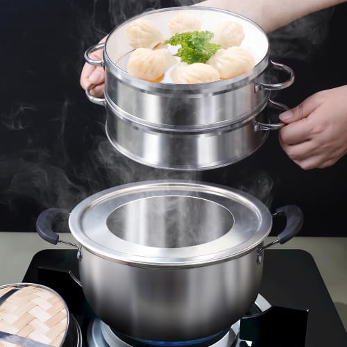 Steamer, Steaming Plate for Chinese Steamers, Steamer Basket Steamer, Steamer Basket Support Stand for Steamers, Steaming Rack, Steamer (32cm)