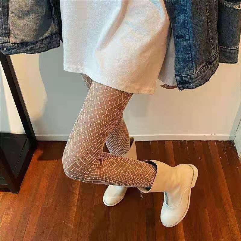 Women's Plus Size Sexy Fishnet Pantyhose - Breathable European & American Style Silk Stockings