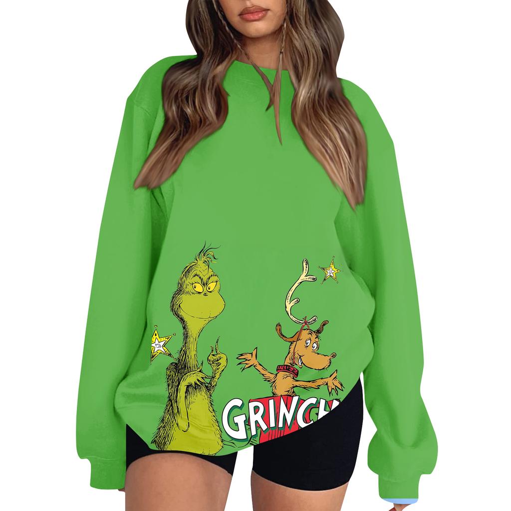 Women's Fashion Lightweight Long Sleeve Pullover Christmas Hoodie