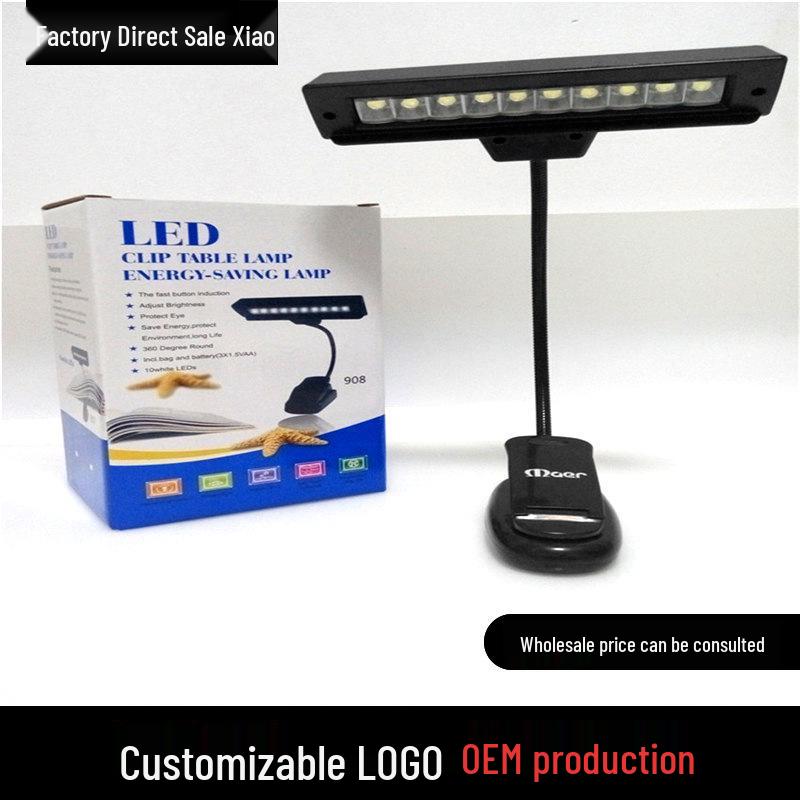 

USB Rechargeable 10-Light Music Stand & Reading Clip Light for Piano Battery Type
