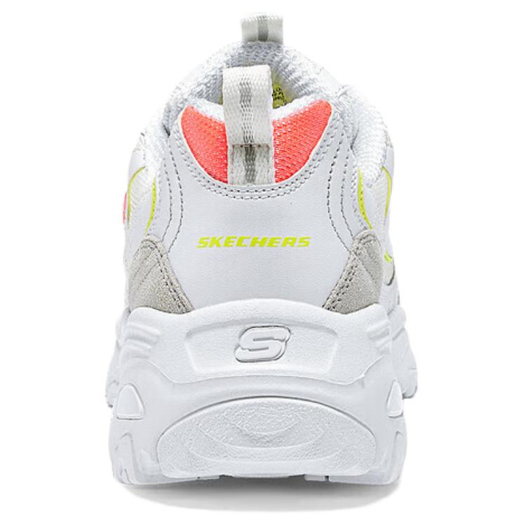 Skechers DLites Comfortable Versatile Low-Top Dad Shoes Women Sneakers White Yellow 150231-WNPL