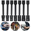 7Pcs 1/2Inch Electric Drill Air Screwdriver Socket Wrench Universal Hexagonal Handle 12/14/16/19mm Screwdriver Nut Socket Tools