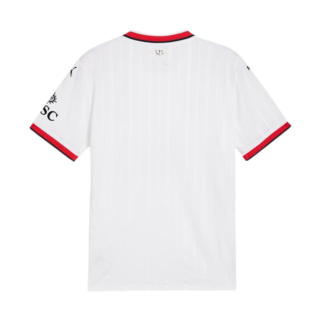 Puma Acm Away Outdoor Fashion Jersey Logo Buchstabenaufdruck Atmungsaktiv Feuchtigkeitstransportierend Kurzarm T-Shirt Herren Tops Weiß 77501502