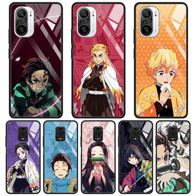 Anime animacinių filmų „Demon Blade“ grūdinto stiklo dėklas, skirtas „Xiaomi Redmi Note 10 Pro Max“ 9 9s 7 8t 8 K40 K30 Pro Plus 9t 9c 8a 9a Shell