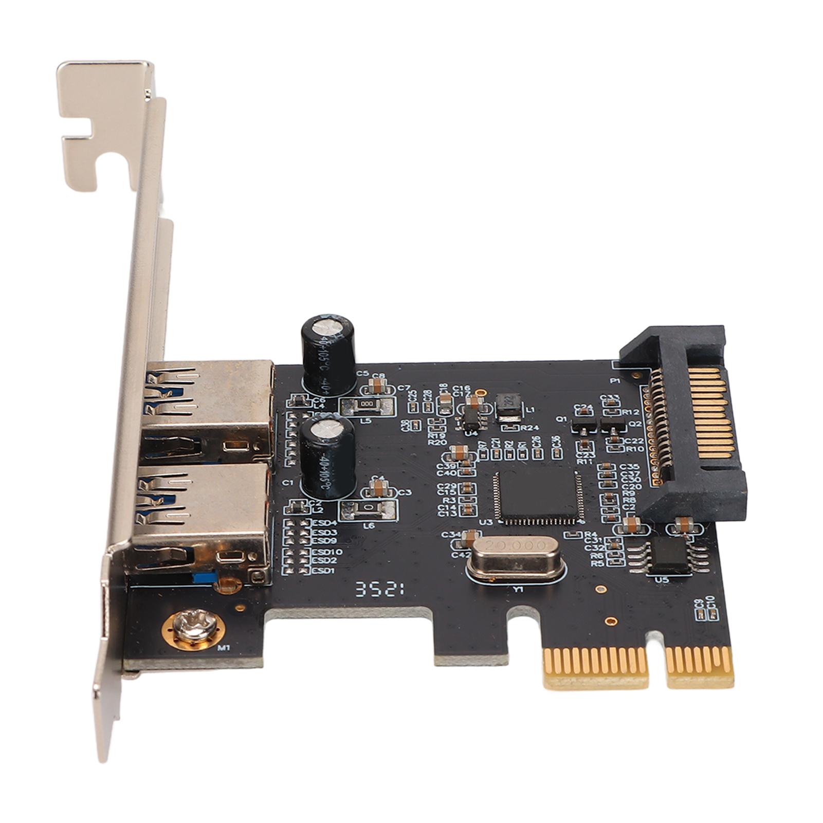 

PCIE to USB 3.0 Expansion Card 2 Ports 5Gbps Transmission Rate USB Hot Swap USB 3.0 Expansion Card For Win XP for Vista