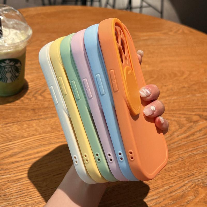 Przesuń osłonę obiektywu aparatu silikonowy pokrowiec na Iphone 13 11 12 Pro Max 11 Xs Max X Xr 13pro cukierkowy kolor odporny na wstrząsy tylna okładka