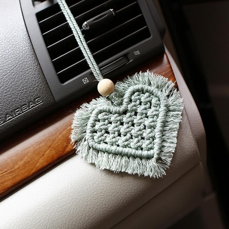 Rearview Mirror Hangings Accessories of Heart-Shaped Car Hangings Ornament Cute Car Accessories for Teens Women