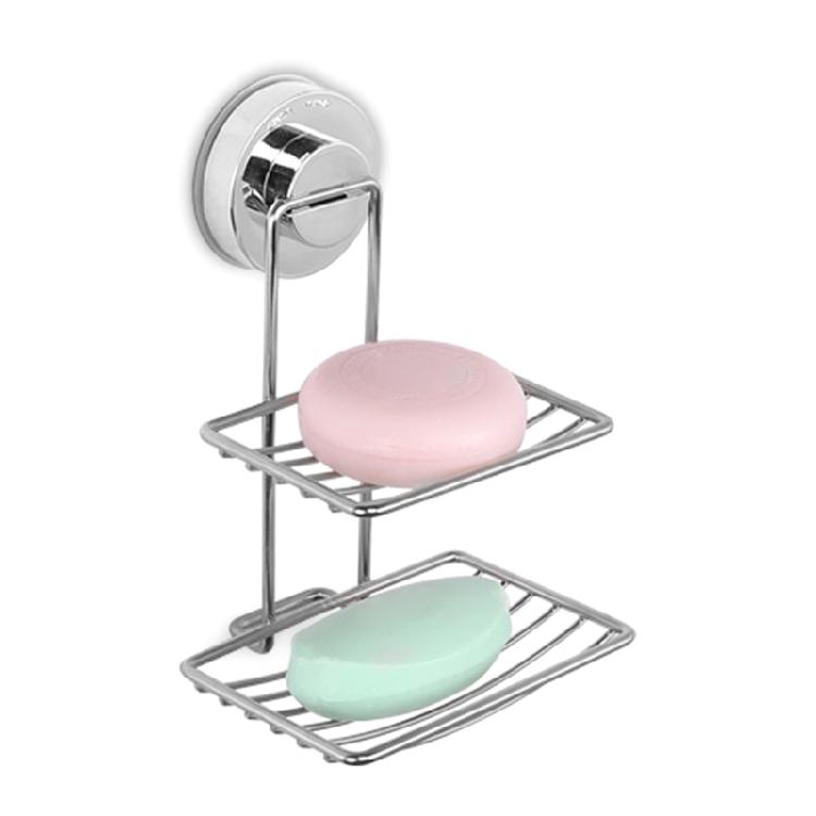 

Double Layer Soap Dish Holder Wall Mounted Water Resistant Soap Holder Rack for Home Bathroom Kitchen 1