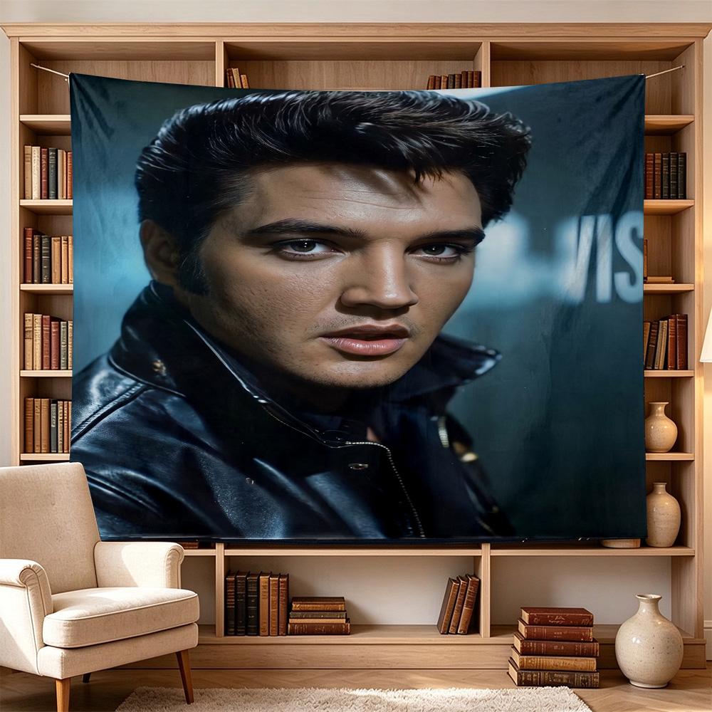 Elvis Presley Guitar Performance Large Size Wall Tapestry, Room Aesthetic Decor for Living Room Party Background,Perfect Gift