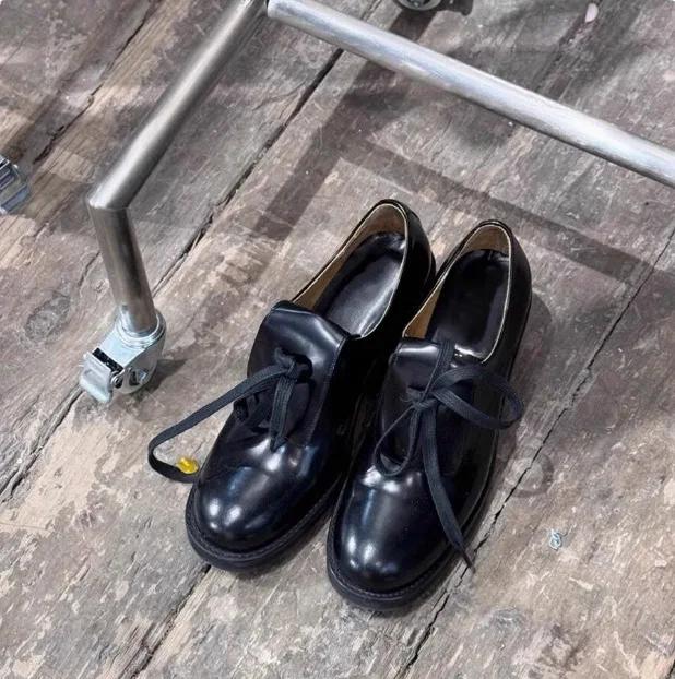 New Luxury Retro Thick Bottom Loafers Women Round Toe Flat Shoe Spring Autumn Commuter Shoes Walking Shoes Single Shoes