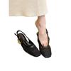 Niche Design Sense Woven Bag Head Sandals Spring New Empty Simple Mesh Thick Heel High Heels