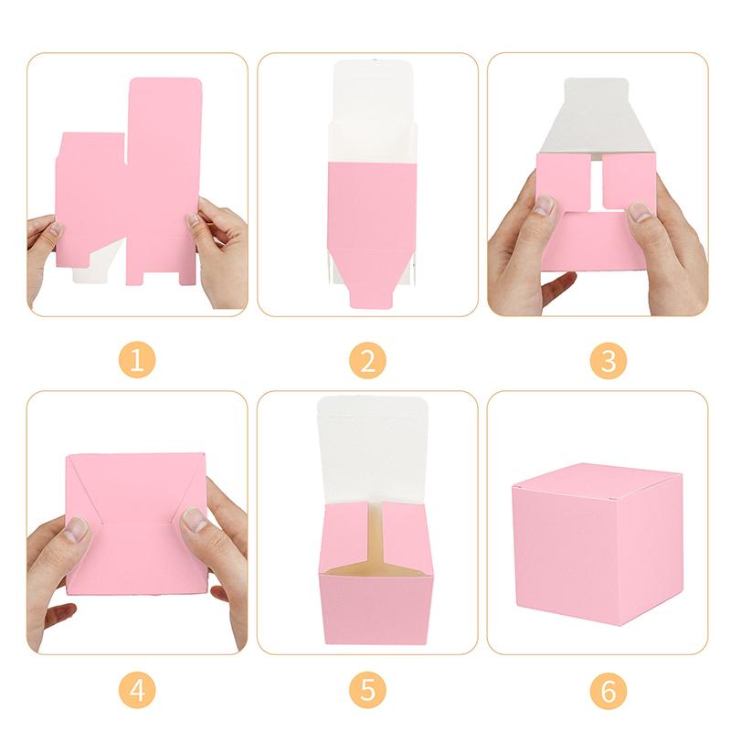 WTEMPO Foldable DIY Paper Gift Boxes  Valentine's Day Wedding Party Decor Treat Boxes Universal Storage Boxes