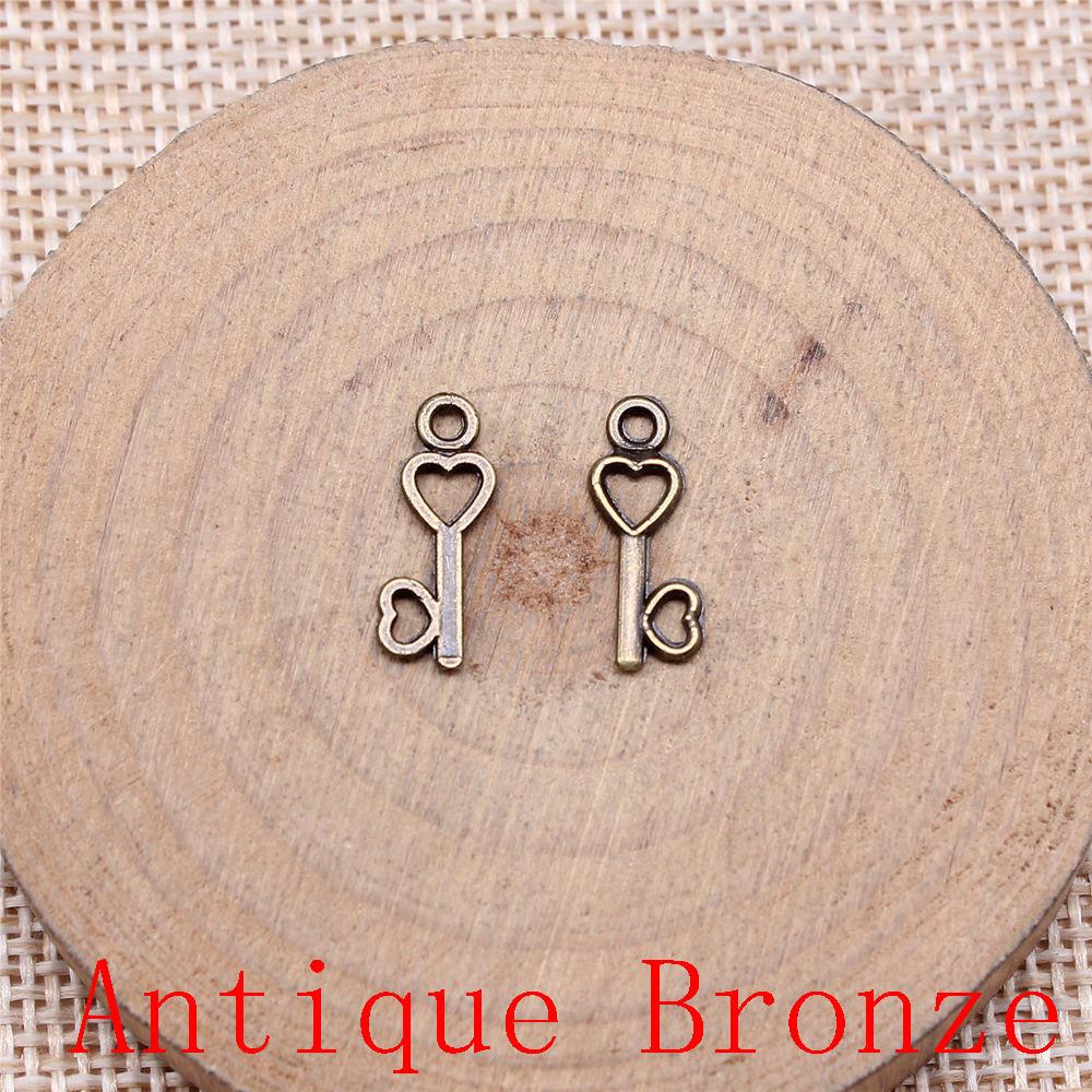 Classic Key Shaped Charms Pendant For Bracelet Necklace Jewelry Making Craft Findings