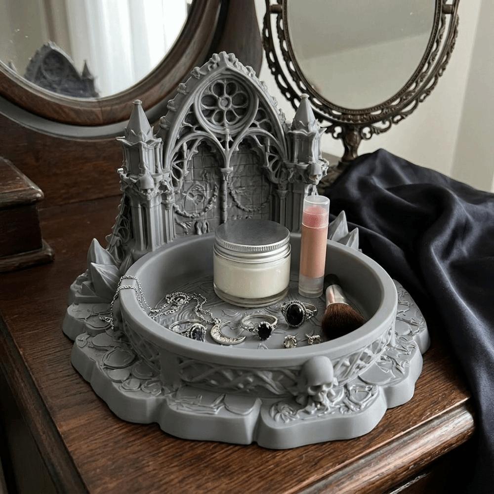 3D Printed Jewelry Storage Tray Retro Gothic Style Decorative Tray  Home Storage