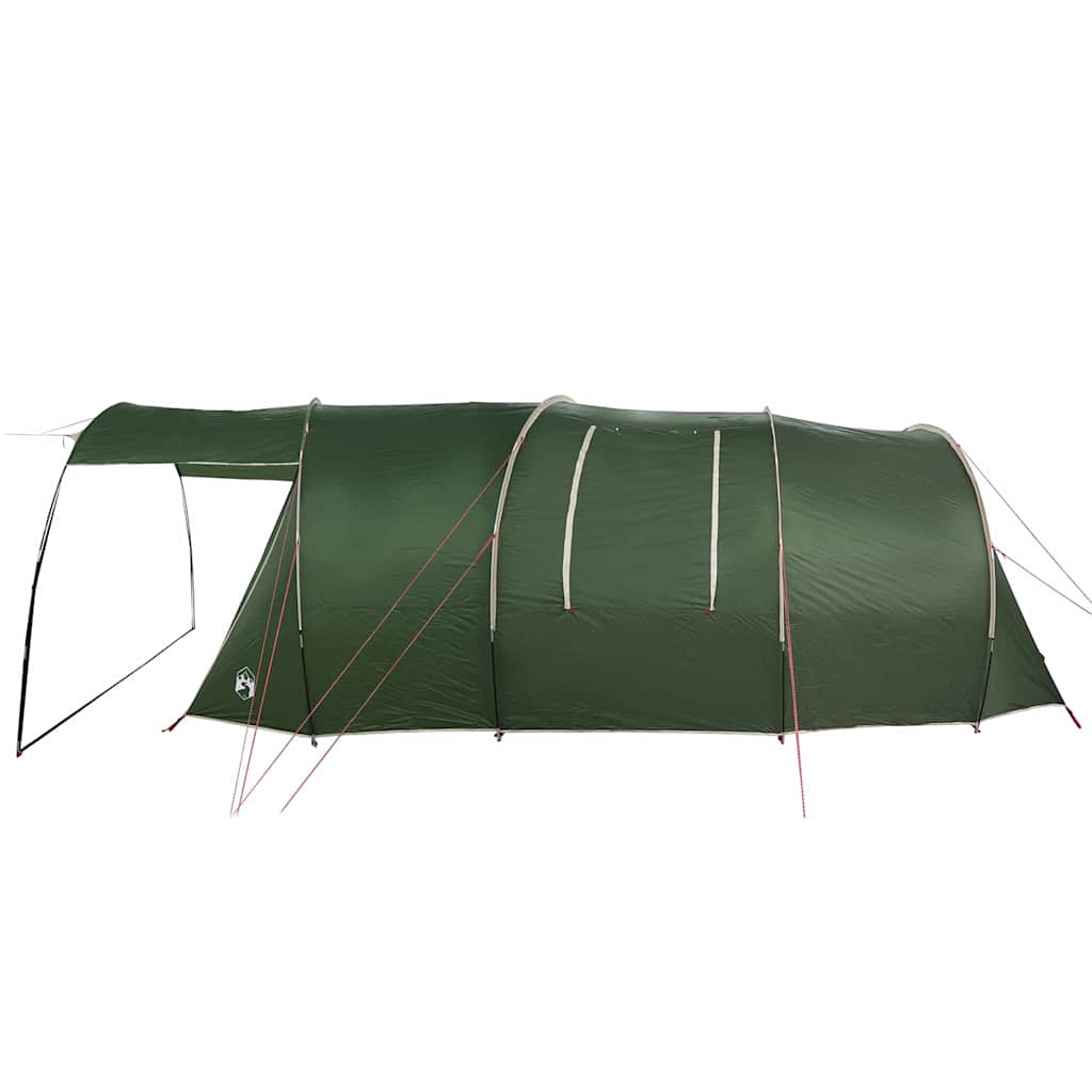 4 Person Tunnel Tent with Roof Green and White 740 x 370 x 220 cm