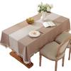 Nordic Light Luxury Tablecloth Imitation Cotton And Linen Fringed Long Dining Table Cloth Coffee Table Christmas Dust Tablecloth Mat