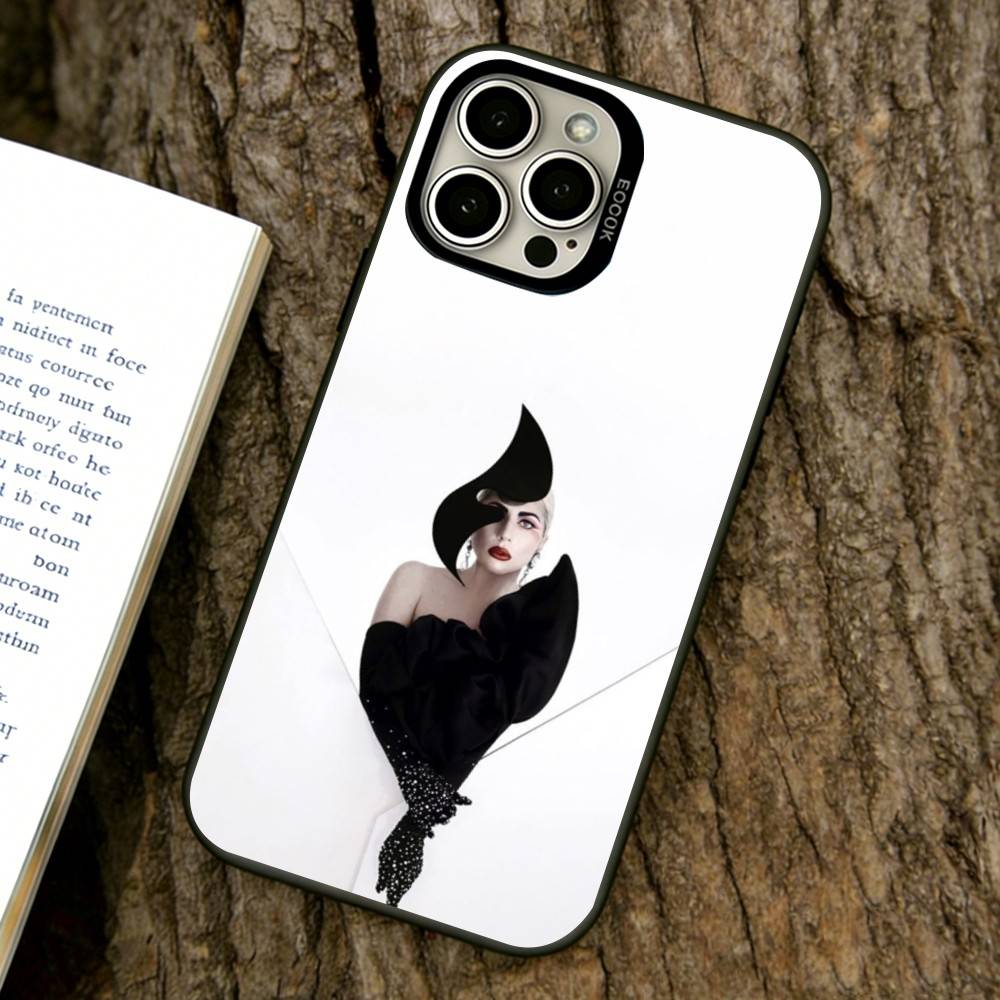 

Чехол для телефона певицы Леди Гаги для iPhone 17, 16, 15, 14, 13, 12, 11 Plus, Pro Max, XS, Цветной Серебристый Черный Чехол iPhone15Pro