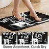 VIKAMA Funny Bathroom Mat - Quick-Dry Bath Floor Mat with Welcome To the Place Where Things Happen Slogan, Non-Slip Doormat