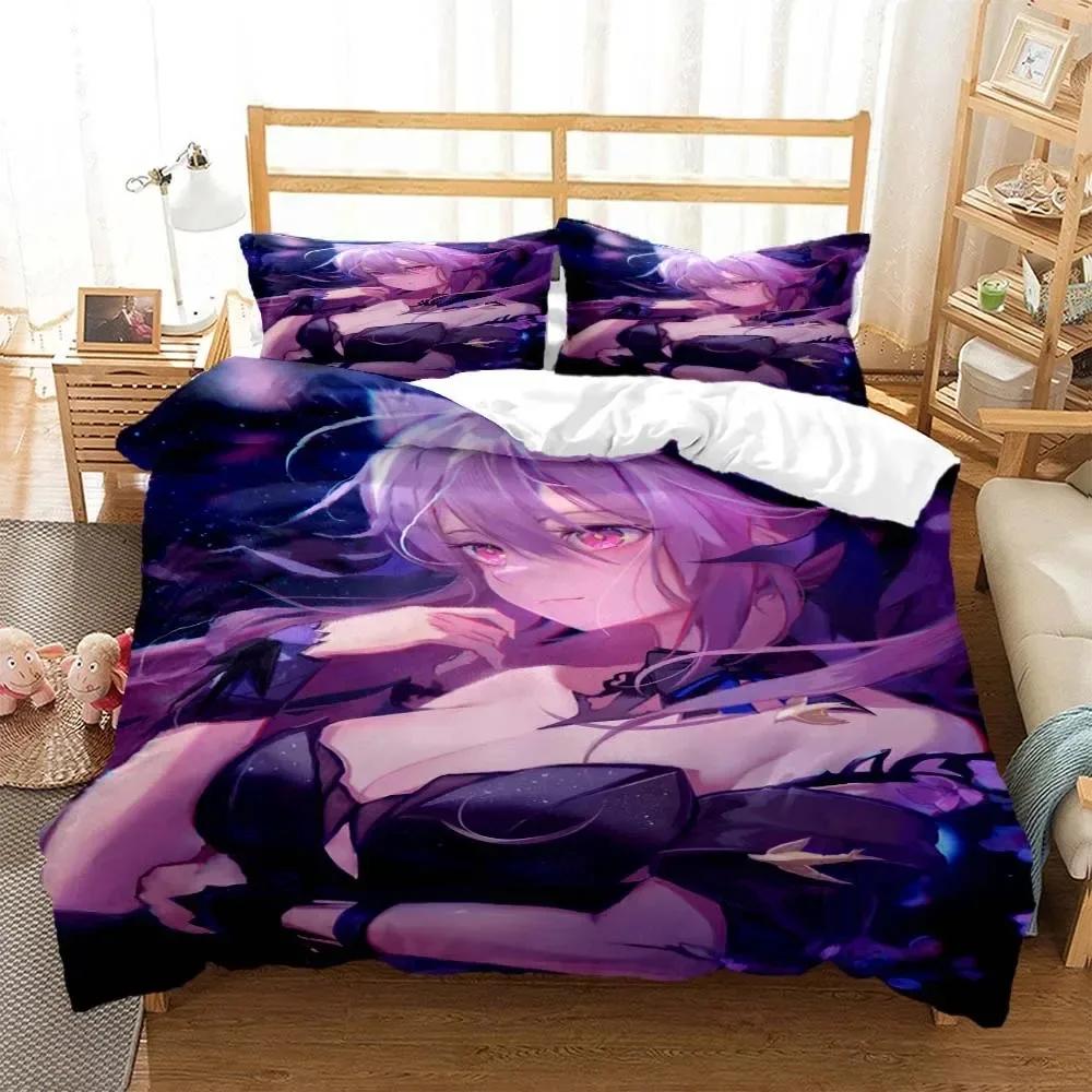 Genshin Impact Digital Print Polyester Bedding Sets Child Kids Covers Boys Bed Set For Teens Bedding Set