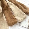 3 in 1 Bear Ear Plush Beanie Thickened Fleece Scarves Hat Unique Plush Scarf Hat Gloves  Girl