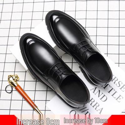 Men's Leather Shoes: Height-Boosting, Thick Sole, Formal & Casual Wear, Genuine Leather - Spring & Autumn Collection