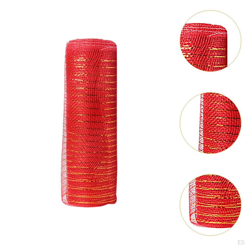 10 Yard Christmas Ribbon Mesh Roll for Crafting And Gift Wrapping