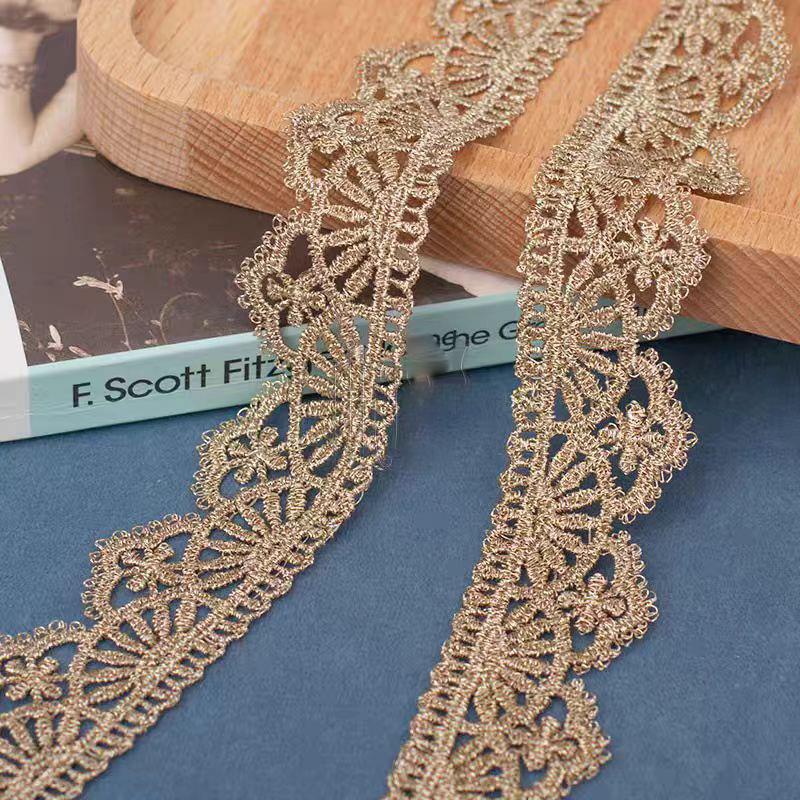 2 Yards/182CM Black Silver Lace Trim Ribbon Hollow-Out Webbing DIY Craft Gift Packing Sewing Decor Supplies 2.6cm