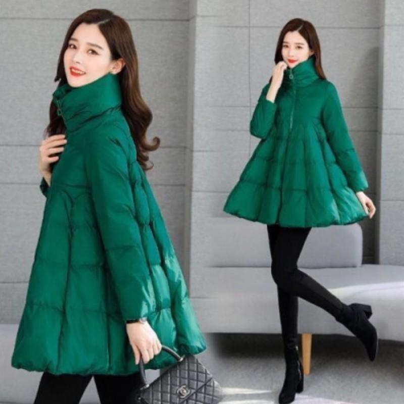 

Женская зимняя куртка средней длины с воротником-стойкой, утепленная, теплая одежда, женская верхняя одежда XXS