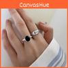 Trendiger verstellbarer offener Fingerring für Damen mit Retro-Ästhetik und modernem Charme