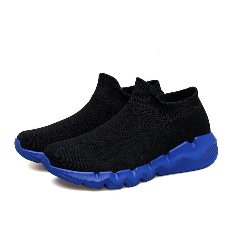 Fashion Women's Red Knit Socks Shoes Breathable Mesh Lightweight Non-slip Flat Shoes Women Outdoors Comfort Sport Shoes Ladies Sneakers