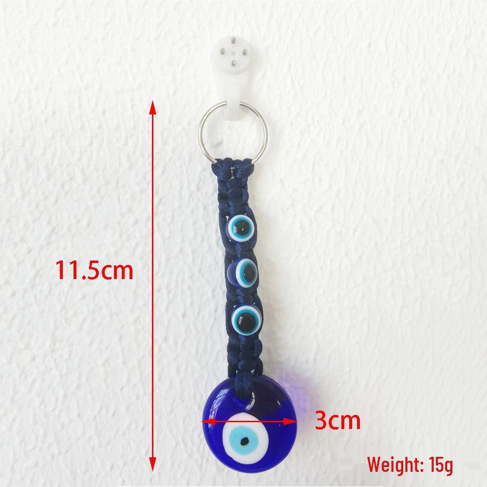 Evil Eye Amulet Keychain - Turkish Blue Eye Pendant for Bag & Car Decoration