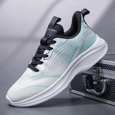 Large Size Men's Shoes Running Shoes 2024 Autumn New Mesh Breathable Gradual Change Running Shoes Lightweight Shock Absorption Sports Shoes