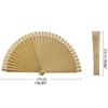 Classical Simple Spanish Plain Fan Solid Color Art Craft Pure Wood Folding Fan Handmade Decorative Props Fan Props