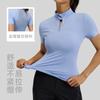 Damen S Kurzarm Yoga T-Shirt Zum Laufen Slim Fit Hohe Elastizität Fitnessstudio Top