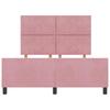 Boxspring Bed with Headboard Pink 140 x 190 cm Velvet