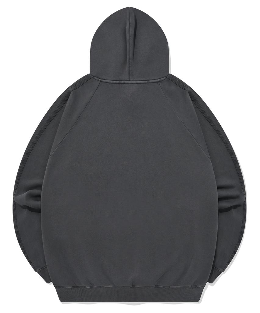 Sp Garment Dying League Hood-Charcoal