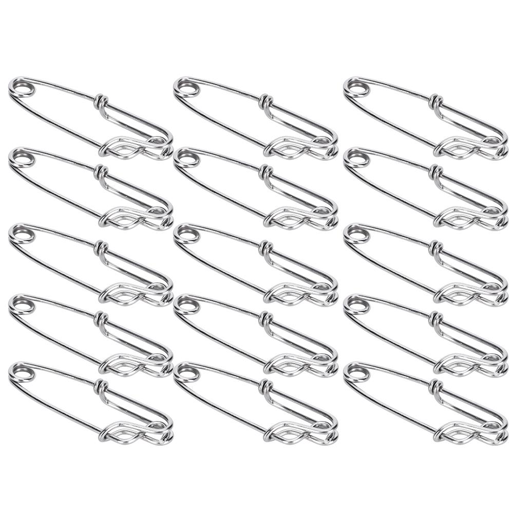 15pcs Stainless Steel Tuna Clips Longline Branch Hangers Snap Fishing Accessory Easy On/Off