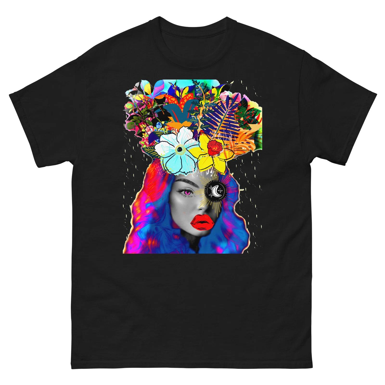 Moon Goddess Adult T-Shirt - Avant-Garde Lunar Fashion Streetwear Shirt (Unisex) 2XL