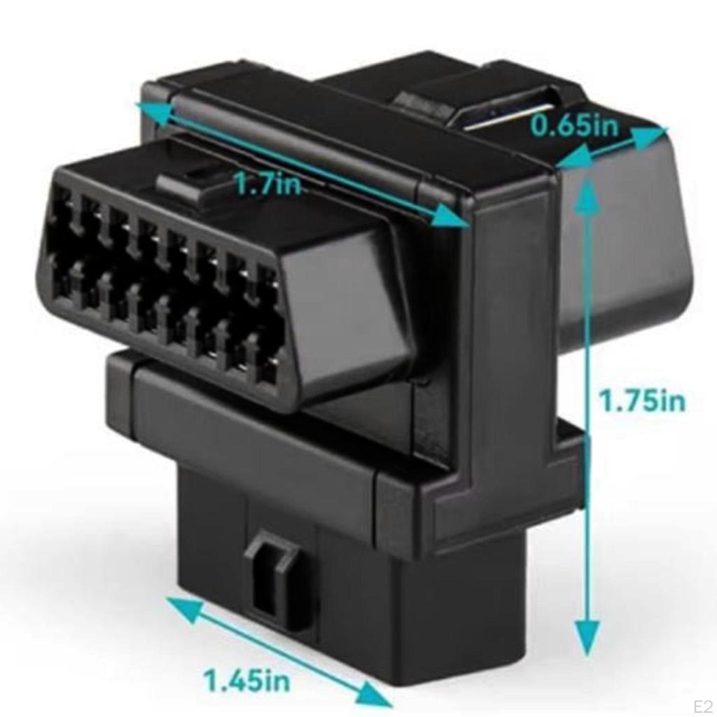 1 zu 2 OBDII Port Erweiterung Konverter OBD2 Splitter Tragbare Volle 16 Pin x Männlich Weiblich für