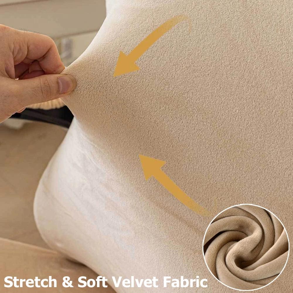 Soft Velvet Game Chair Cover for Office Internet Cafe Home Decor Computer Armrest Gaming Seat with Armrest Slipcovers 1Set/4Pcs