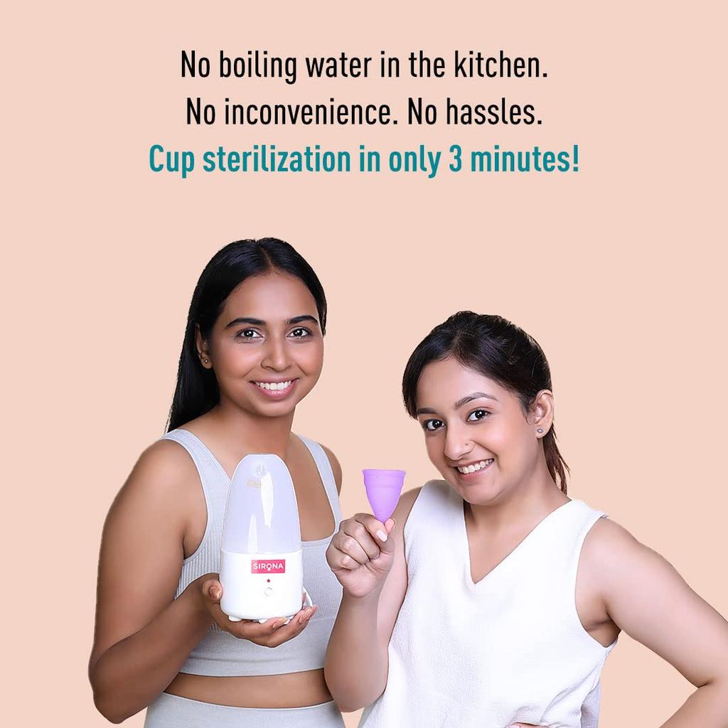 Menstrual Cup Reusable Sterlizer for Girls & Women | Kills 99.9% Germs in 3 Minutes with Steam| Auto Power Cut-Off