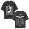 Sabrina Carpenter Graphic T-shirt Merch Vintage Washed T-shirt Men Women Clothing Cotton Oversized Short Sleeve T Shirt